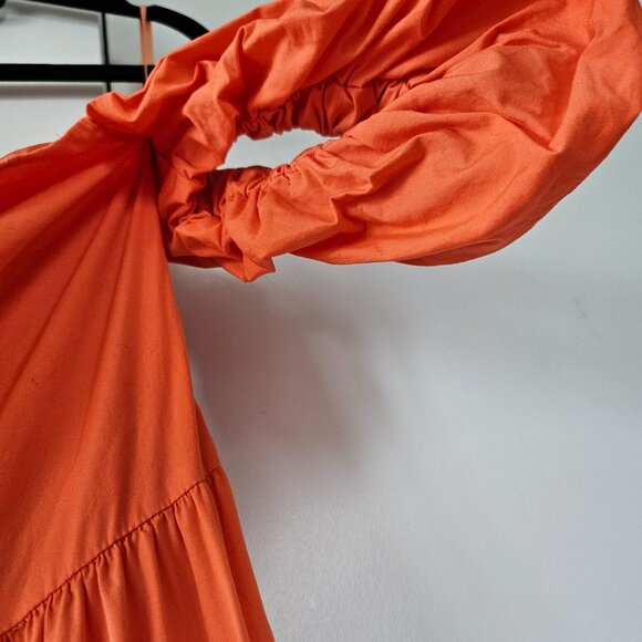 Staud Elio Puff-Sleeve Prairie Dress Size 10 - Picture 5 of 12